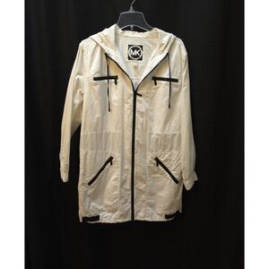 White Michael Kors Hooded Rain Jacket – Women’s Medium